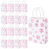 Rectangle with Paw Print Pattern Paper Storage Bags with Handle ABAG-WH0046-39C-7