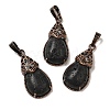 Natural Lava Rock Pendants G-H065-01R-14-1