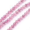 Natural Pink Tourmaline Beads Strands G-F619-20A-3mm-1