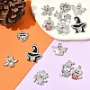 14Pcs 7 Styles Halloween Theme Rack Plating Luminous Alloy Enamel Pendants ENAM-FS0002-10P-8
