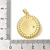 Rack Plating Brass Micro Pave Cubic Zirconia Pendants KK-U022-12A-G-3