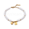 Ion Plating(IP) 304 Stainless Steel Charm Bracelets for Women BJEW-P345-05G-4