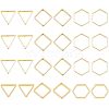 SUPERFINDINGS 24Pcs 3 Style Brass Linking Ring KK-FH0005-06-1