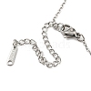 201 Stainless Steel Heart Pendant Necklace with Cable Chains NJEW-Q317-18P-3