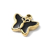 304 Stainless Steel Black Enamel Charms STAS-L022-439G-01-2