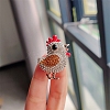 Chick Rhinestone Brooch PW-WG23392-01-3