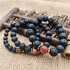 HOBBIESAY 8 Strands 4 Sizes Natural Lava Rock Beads Strands G-HY0001-07-5