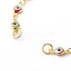 Lampwork Evil Eye Link Chain Bracelet Making AJEW-JB00961-04-3