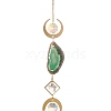 Brass & Crystal Suncatchers HJEW-G018-04B-G-3