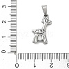 304 Stainless Steel Pendants STAS-B141-01A-P-3