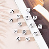 Craft White Acrylic Beads MACR-YW0001-13-4