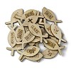 100Pcs Wood Cabochons WOOD-G020-07-1