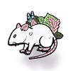 Mouse and Grass Enamel Pin JEWB-O005-M04-1