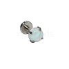 304 Stainless Steel White Synthetic Opal Threadless Labrets For Women Men WGF4990-59-1