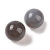 Natural Grey Agate No Hole Sphere Beads G-K353-04D-06-2