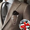 Airplane Alloy Hanging Chain Brooch JEWB-WH0001-71P-5