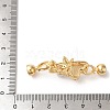 Brass Micro Pave Cubic Zirconia Fold Over Clasps KK-A227-15G-3