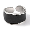 304 Stainless Steel Enamel Open Cuff Rings for Women RJEW-F166-37P-02-2