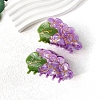 Grape Cellulose Acetate(Resin) Claw Hair Clips PW-WG17F62-01-2