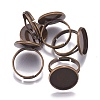 Adjustable Brass Finger Rings Components KK-WH0033-05AB-2