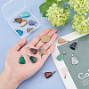 16Pcs 16 Colors    Trapezoid Gemstone Pendants G-PH0001-31P-3