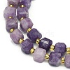 Natural Lepidolite/Purple Mica Stone Beads Strand G-I376-D34-01-3