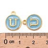 Golden Plated Alloy Enamel Charms X-ENAM-S118-04U-3