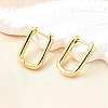 Brass Huggie Hoop Earrings X-EJEW-F245-04G-A-5