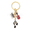 Music Theme Alloy Enamel Pendant Keychain KEYC-JKC01124-2