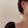 Rhombus Alloy Acrylic Dangle Earrings FS-WGCDEF0-01-3