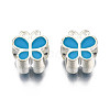 Alloy Enamel European Beads MPDL-T005-004B-RS-2