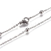 Non-Tarnish 304 Stainless Steel Cable Chain Necklaces NJEW-L159-08C-P-1