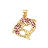 Brass Micro Pave Cubic Zirconia Pendants KK-E111-41G-02-1