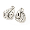 Twist Teardrop Brass Stud Earrings EJEW-Q811-12P-1