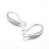 Brass Micro Pave Cubic Zirconia Earring Hooks X-ZIRC-P071-29P-NR-2