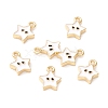 Rack Plating Eco-friendly Brass Enamel Charms KK-D073-01G-04-NR-1