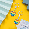 DICOSMETIC 2Pcs Pride Alloy Keychain KEYC-DC0001-06-6