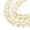 Baking Paint Transparent Glass Beads Strands DGLA-N011-8mm-02-3