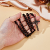 2Pcs Zinc Alloy & Wood Jesus Cross Rosary Bead Necklaces NJEW-DC0001-14-3