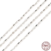 Anti-Tarnish Rhodium Plated 925 Sterling Silver Oval Ball Chains STER-F052-02P-3