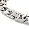 Non-Tarnish 201 Stainless Steel Cuban Link Chain Bracelets for Women and Men BJEW-F473-03P-01-3