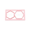 Hexagon Plastic Baking Cake Cutting Dies Mold DIY-WH0001-75-1