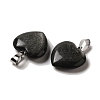 Natural Silver Obsidian Pendants G-Q438-25-2