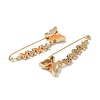 Real 18K Gold Plated Brass with Rhinestone Brooches JEWB-M040-01G-02-2