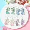 4 Pairs Natural Mixed Stone & Natural Quartz Dangle Earrings for Women EJEW-TA00560-2