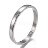 Tarnish Resistant 304 Stainless Steel Bangles STAS-I166-36B-3