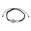 Sport Theme Acylic & Alloy Braided Bead Bracelet BJEW-JB10122-02-1