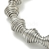 Non-Tarnish Adjustable 304 Stainless Steel Bicone Spring Wire Bracelets BJEW-H617-09P-2