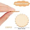 Olycraft 200Pcs 2 Style Unfinished Wood Cabochons WOOD-OC0002-54-2