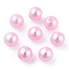 Spray Painted ABS Plastic Imitation Pearl Beads OACR-T015-05A-17-3